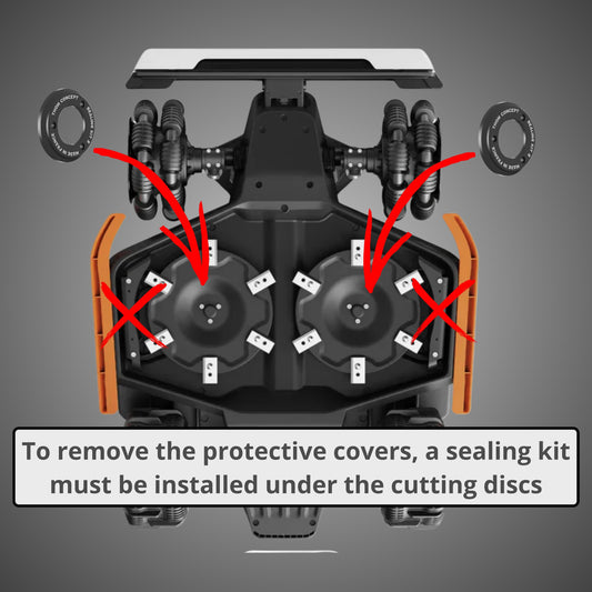 Guide d’installation du kit d’étanchéité Thom Concept : retirer les protections sous les disques
