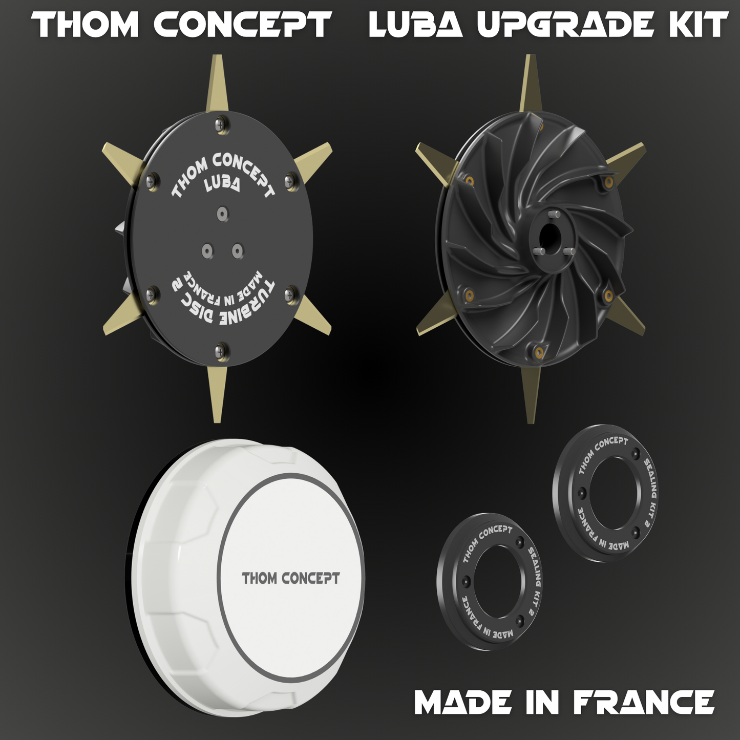 Luba 2 KIT UPGRADE PRO : disques ventilés + couvre disque + protection rtk + kit étanchéité