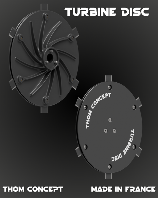 Vue avant et arrière du disque turbine renforcé Thom Concept