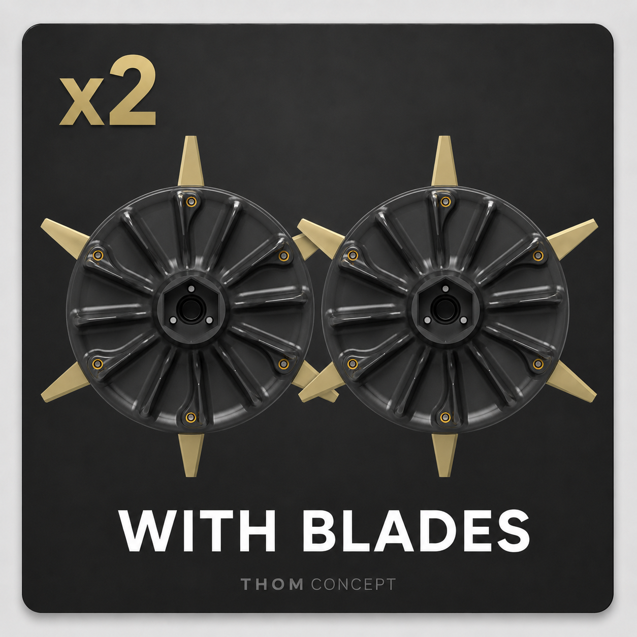 Disques de coupe Turbine pour Dreame A3 AWD & MOVA LiDAX Ultra AWD – Plateaux anti-bourrage renforcés