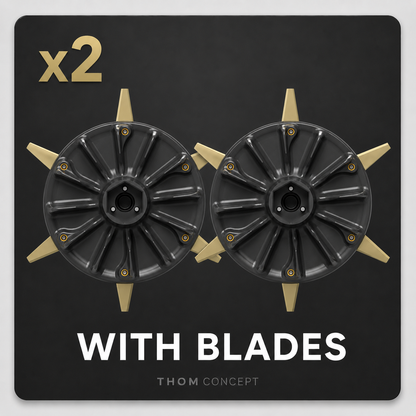 Disques de coupe Turbine pour Dreame A3 AWD & MOVA LiDAX Ultra AWD – Plateaux anti-bourrage renforcés